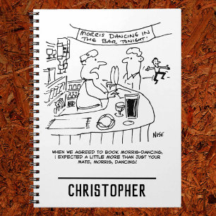 Morris Tanzen in Pub. Traditionelles Morris-Tanzen Notizblock