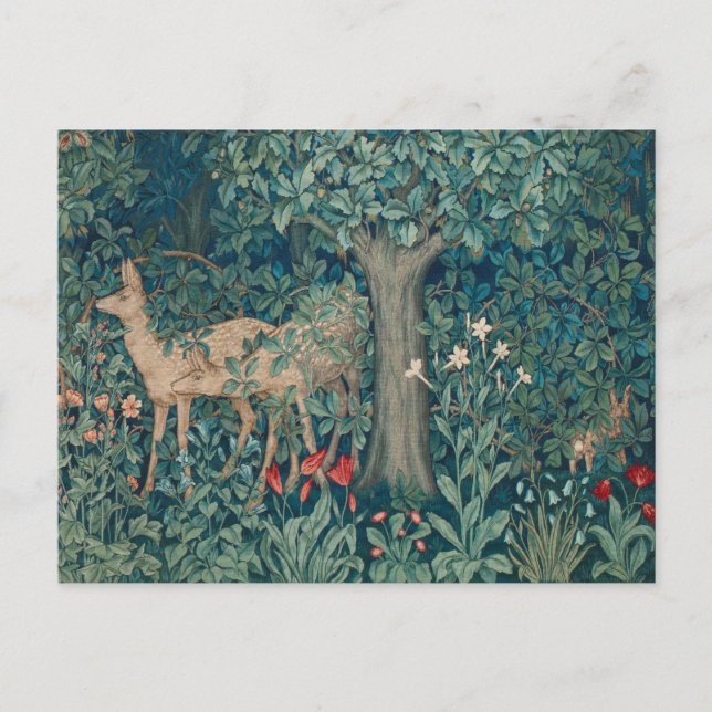 Morris Tapestry Hirsch Arts and Crafts Postkarte (Vorderseite)