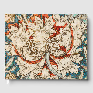Morris Teal Blau Geißblatt Blumen Wallpaper Gästebuch