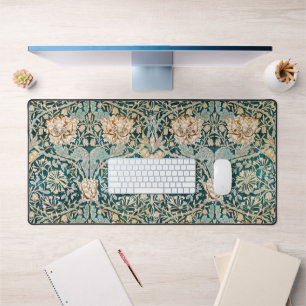 Morris Teal Blau Geißblatt Blumen Wallpaper Schreibtischunterlage