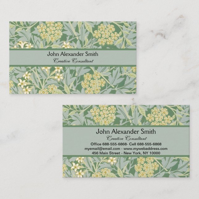 Morris Vine & Jasmine Garden Blume Classic Visitenkarte (Vorne/Hinten)