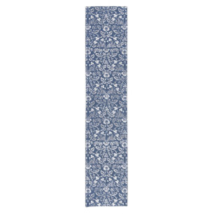 Morris Vintag 1882 Blaues Hintergrund Blume Muster Kurzer Tischläufer