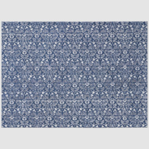 Morris Vintag 1882 Blaues Hintergrund Blume Muster Seidenpapier