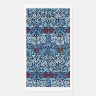 Morris Vintag 1890 Tulip & Rose Muster Blau Serviette