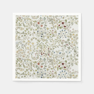 Morris vintage Windrush Stickerei Blumenmuster Serviette