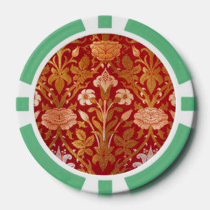 Morris - Vintages Muster für Rose & Lily Blume 189 Pokerchips