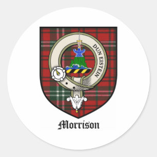 Morrison-Clan-Wappen-AbzeichenTartan Runder Aufkleber