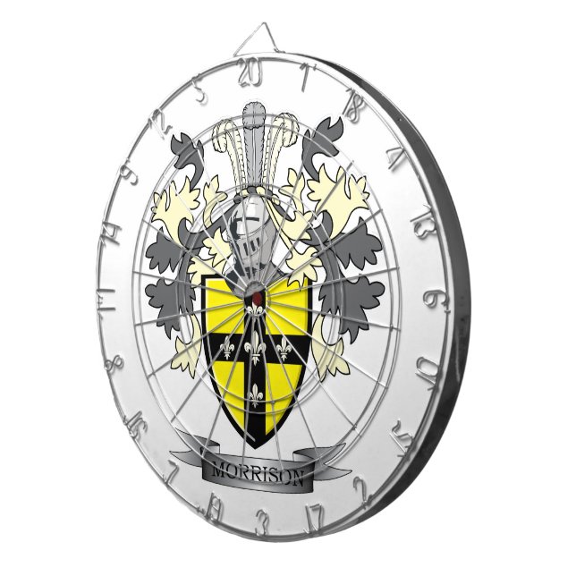 Morrison-Familienwappen-Wappen Dartscheibe (Vorderseite rechts)