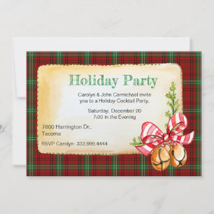 Morrison Tartan Kariertes Custom Weihnachtsfest Pa Einladung