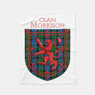 Morrison Tartan Scottish Plaid Lion Rampant Fleecedecke