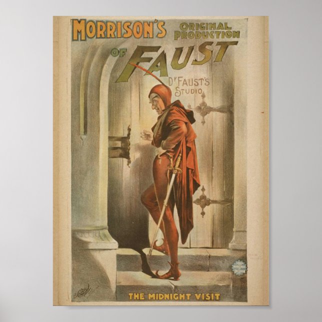 Morrison's of Faust, 'The Midnight Visit' Vintag Poster (Vorne)
