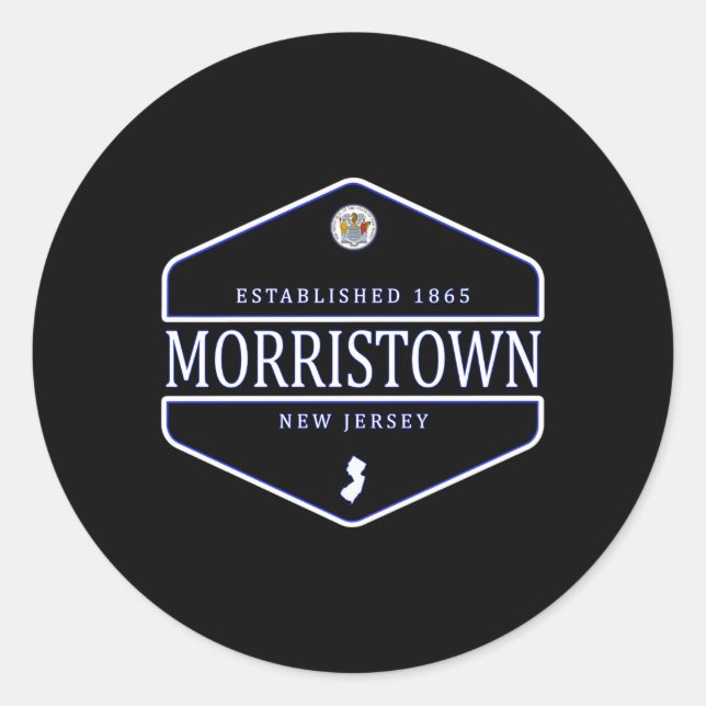 Morristown New Jersey Morristown Nj Runder Aufkleber (Vorderseite)