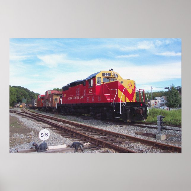 Morristown und Erie Railroad Motor # 22 Poster (Vorne)