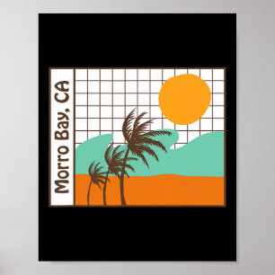 Morro Bay California Beach Poster