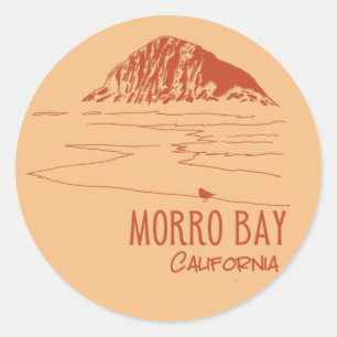 Morro Bay Kalifornien Morro Rock Runder Aufkleber