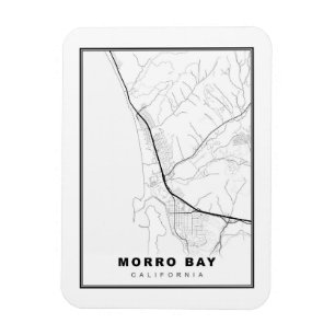 Morro Bay Karte Magnet