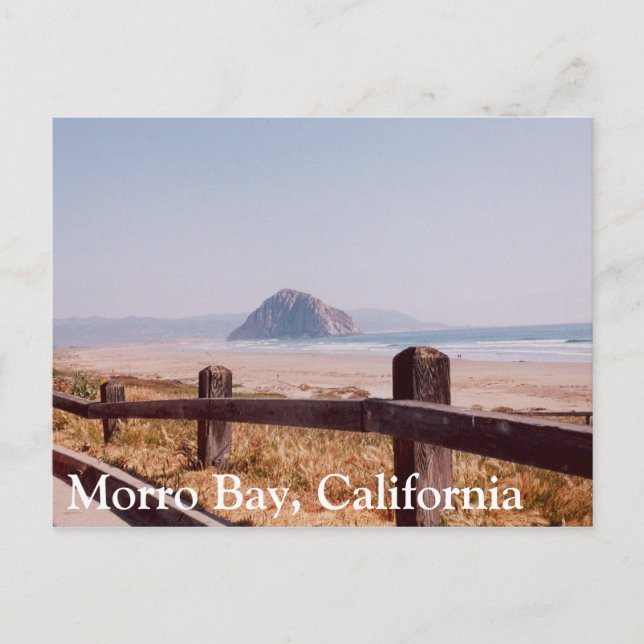 Morro Bay Morro Rock Central California Postkarte (Vorderseite)