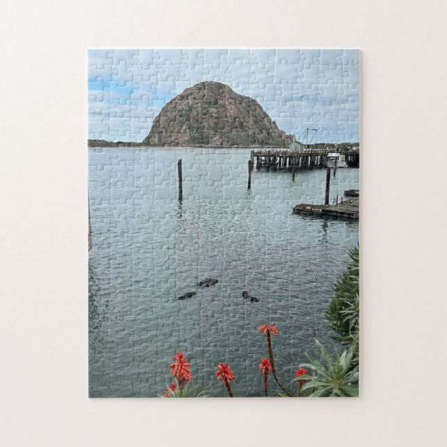 Morro Bay Rock mit Otters (Vertikal)