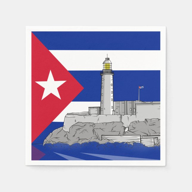 Morro Castle in Havanna Serviette (Vorderseite)