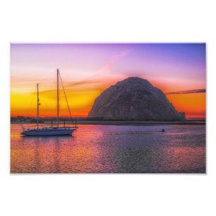 Morro Felsen am Sonnenuntergang-Foto-Druck Fotodruck