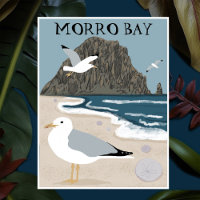 Morro Rock Bay Central California Beach Seaguls
