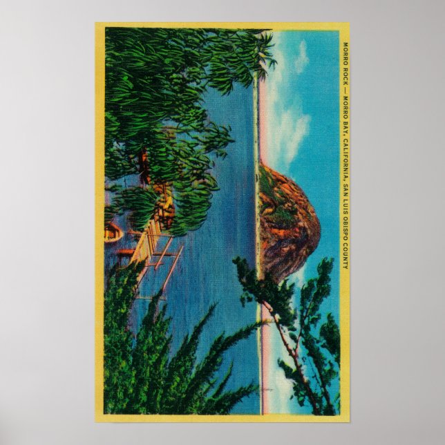 Morro Rock - San Luis Obispo Landkreis Poster (Vorne)