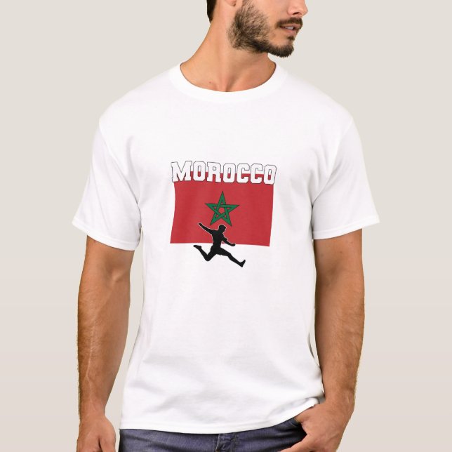 Morrocco Football Fußballnationalmannschaft T-Shirt (Vorderseite)