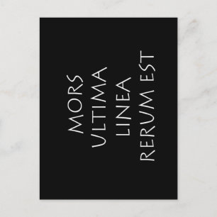 Mors ultima linea rerum est postkarte