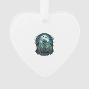 Mors Zombie Hand Skelett Schlüssel Grabstein Raben Ornament