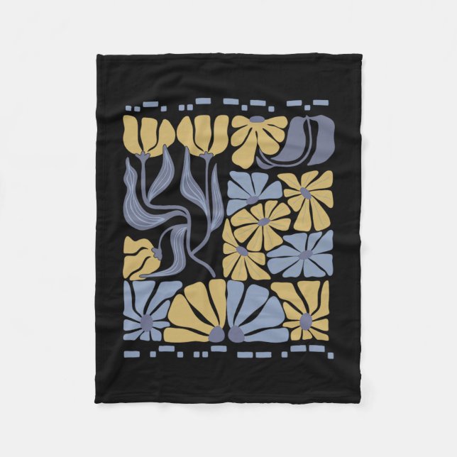 Morse Code 8647 Subtil Anti Trump 86 47 Floral Boh Fleecedecke (Vorderseite)