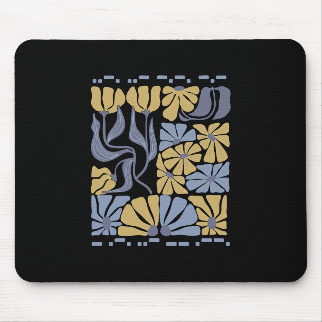 Morse Code 8647 Subtil Anti Trump 86 47 Floral Boh Mousepad (Vorne)