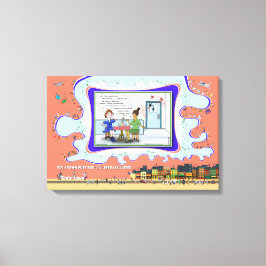 Morse-Code | Absurder Wortwitz Humor 24x16 Leinwanddruck