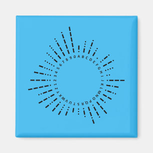 Morse-Code-Alphabet – Cyber Blue Tech Design Magnet