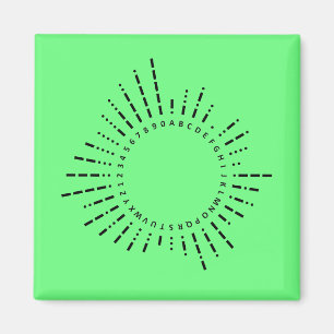 Morse-Code-Alphabet – Fresh Green Survival Magnet