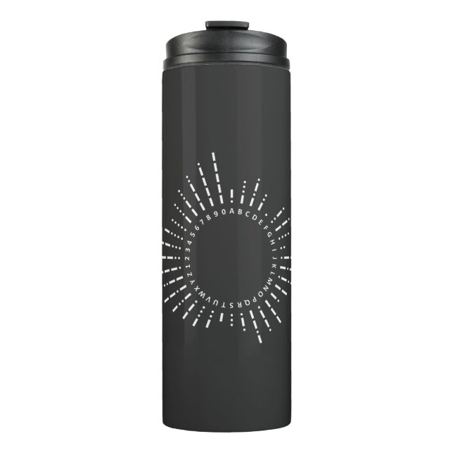 Morse Code Alphabet von A bis Z Thermosbecher (Vorderseite)