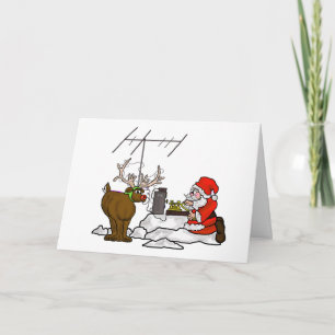 Morse Code CW Père Noël Carte de Noël à Customiser
