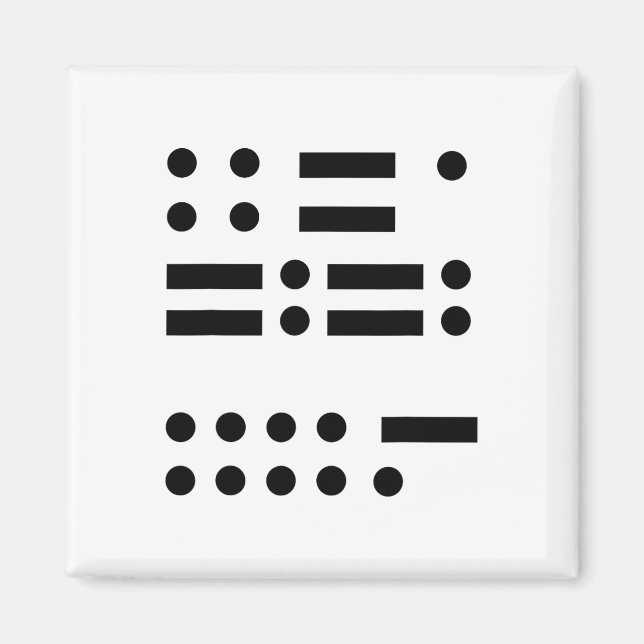 Morse Code gegen Trump 45 Feminist Resist Verrat Magnet (Vorne)