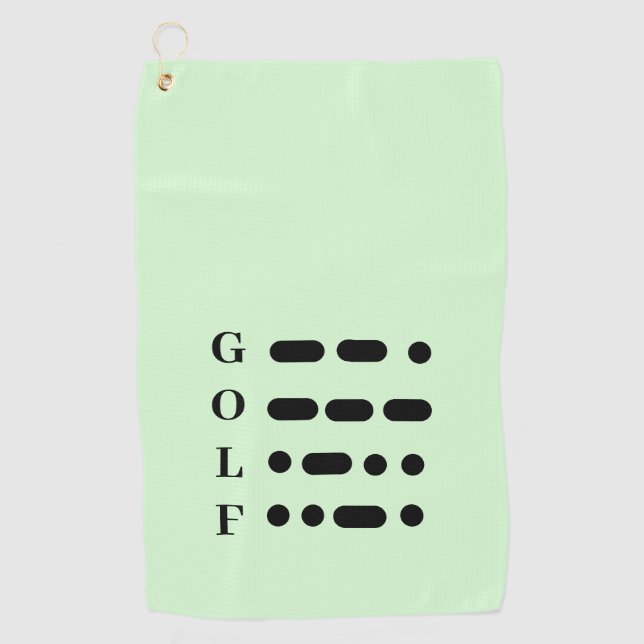 Morse Code Golf Handtuch (Vorderseite)