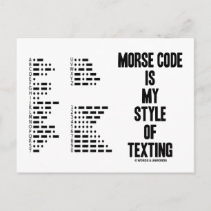 Morse Code ist mein Stil, Intl Morse Code Simsen Postkarte