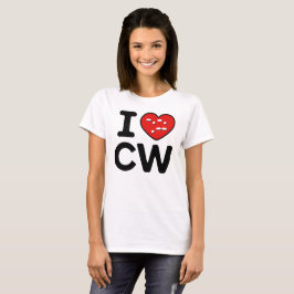 Morse Code Liebe - CW Whisperwellen T-Shirt