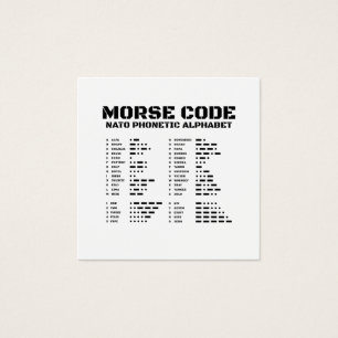 Morse Code & NATO Grafik Table