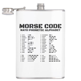 Morse Code NATO Phonetic Alphabet Flachmann