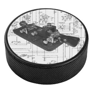 Morse Code Radio Key Schemata Eishockey Puck