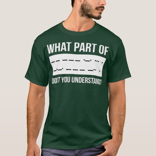 Morse Code Shortwave Ham Radio T-Shirt (Vorderseite)