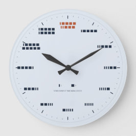 Morse-Code-Uhr - Wahre Signallänge, Himmelblau Große Wanduhr