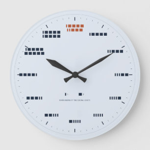 Morse-Code-Uhr - Wahre Signallänge, Himmelblau Große Wanduhr