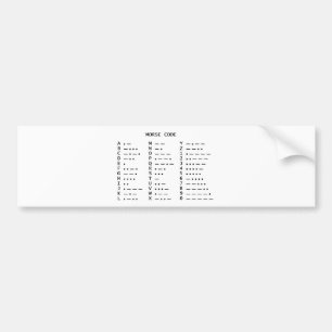 Morsealphabet Autoaufkleber