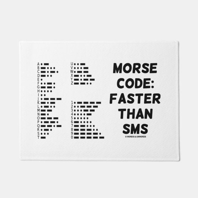 Morsealphabet: Schneller als SMSInternational Fußmatte (Vorderseite)