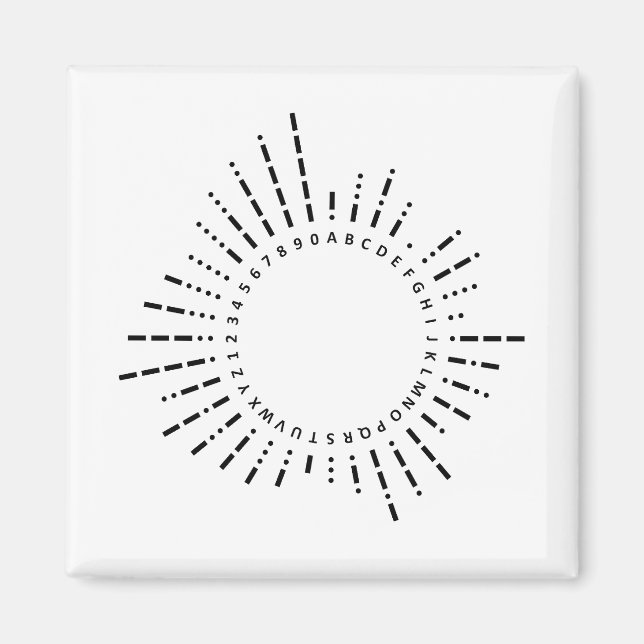 Morsecode-Alphabet Magnet (Vorne)
