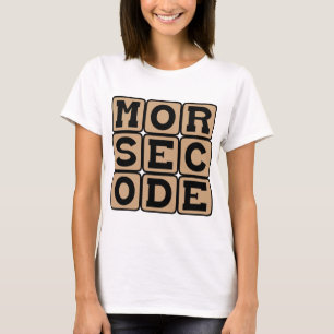 Morsecode, System aus Punkten und Strichen T-Shirt
